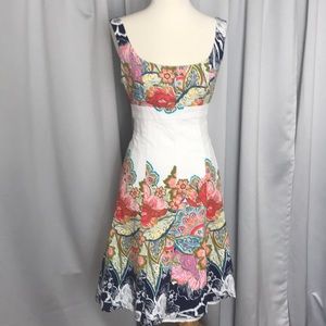 Gorgeous spring dress. Floral & white empire waist